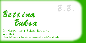 bettina buksa business card